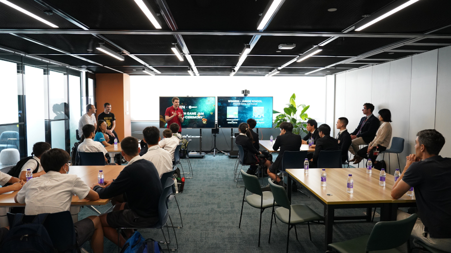Jared delivering a workshop at Ubisoft Shanghai